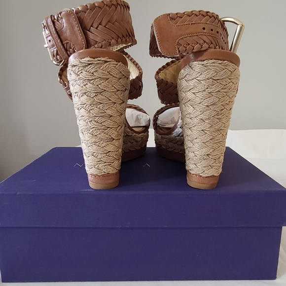 Stuart Weitzman Elixir Wedge Espadrille Adobe New - Picture 4 of 8